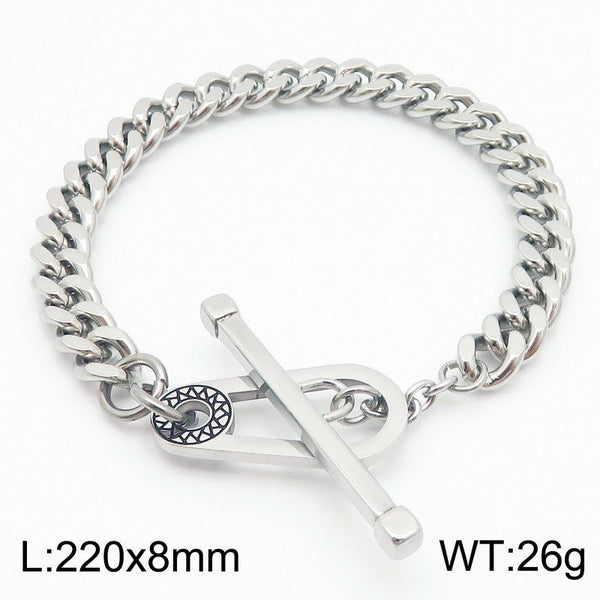 Kalen 8mm Curb Cuban Chain Bracelet for Men Wholesale