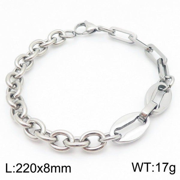 Kalen 8mm Cable Chain Bracelet for Men Wholesale