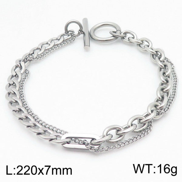 Kalen Double Layer Chain Bracelet for Men Wholesale