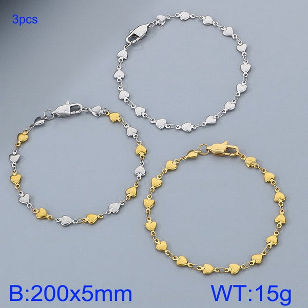 Kalen Love Heart Chain Bracelet for Women Wholesale