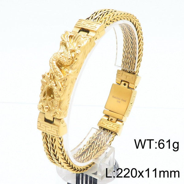 Kalen Foxtail Chain Dragon Bracelet for Men Wholesale