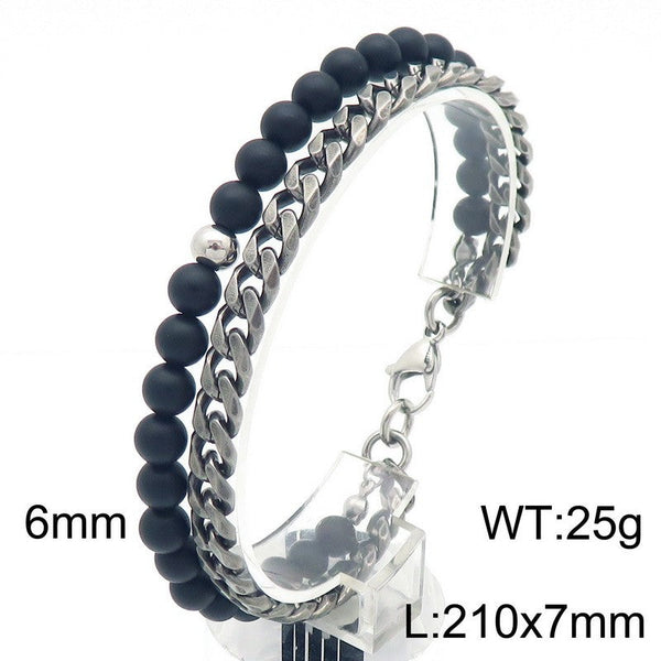 Kalen Double Layer Link Bracelet for Men