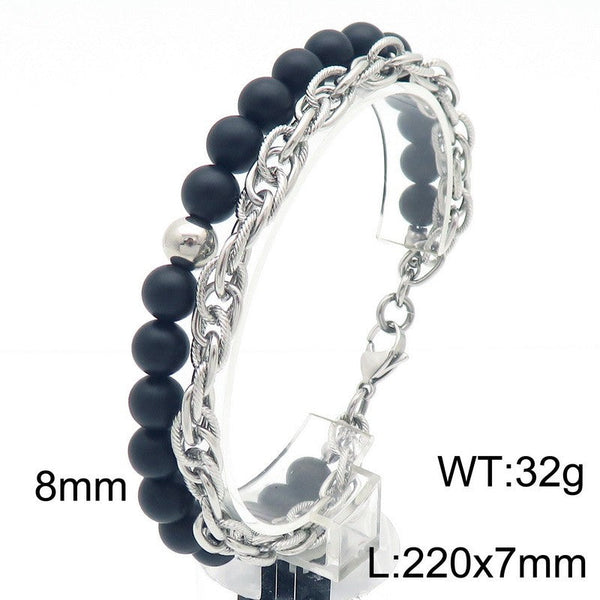 Kalen Double Layer Link Bracelet for Men