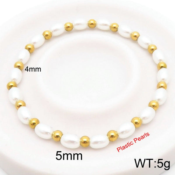 Kalen 5mm Pearl Bead Chain Bracelet for Women