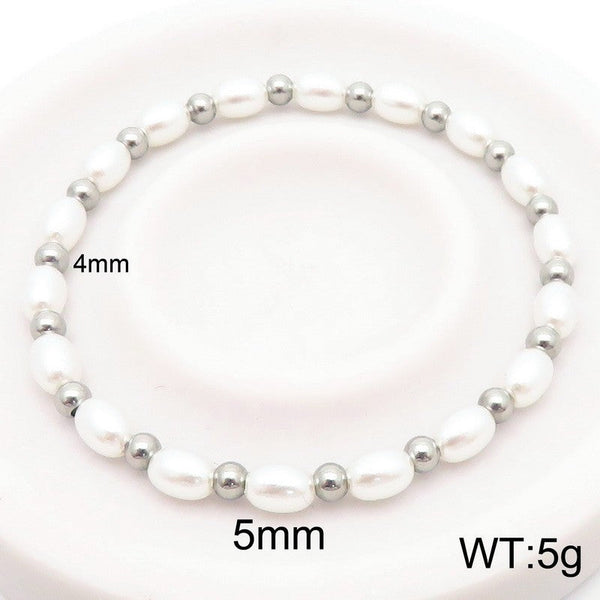 Kalen 5mm Pearl Bead Chain Bracelet for Women