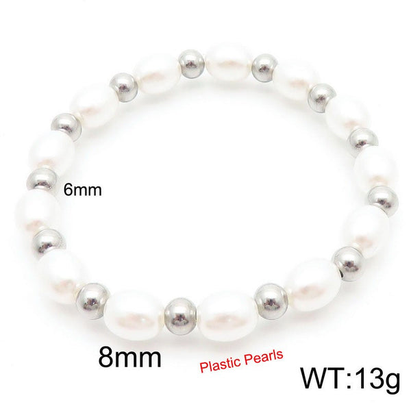 Kalen 8mm Pearl Bead Chain Bracelet for Women