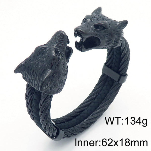 Kalen Wolf Cuff Bracelet for Men Wholesale