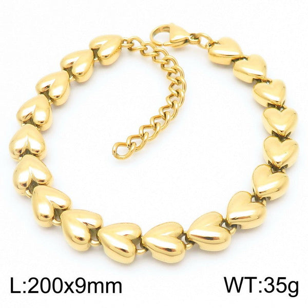 Kalen Love Heart Chain Bracelet for Women Wholesale