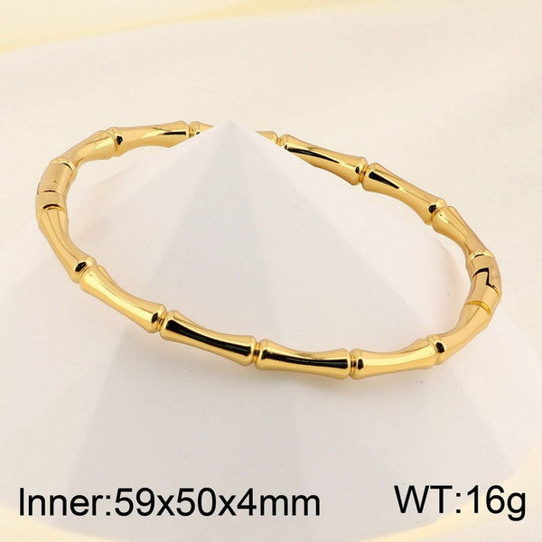 Kalen Stainless Steel Bamboo Bangle Bracelet For Women