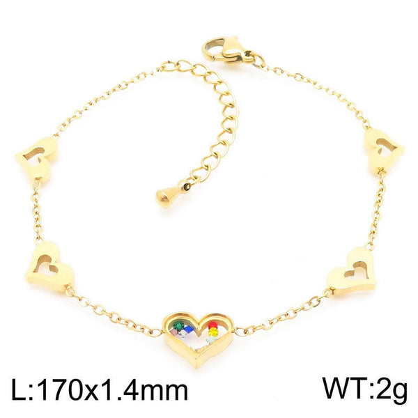 Kalen Pearl Heart Chain Bracelet for Women Wholesale