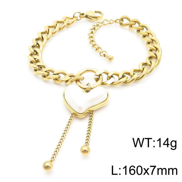 Kalen Double Chain Zircon Charm Bracelet for Women Wholesale