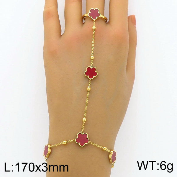 Kalen Lucky Clover Ring Bracelet for Women Wholesale