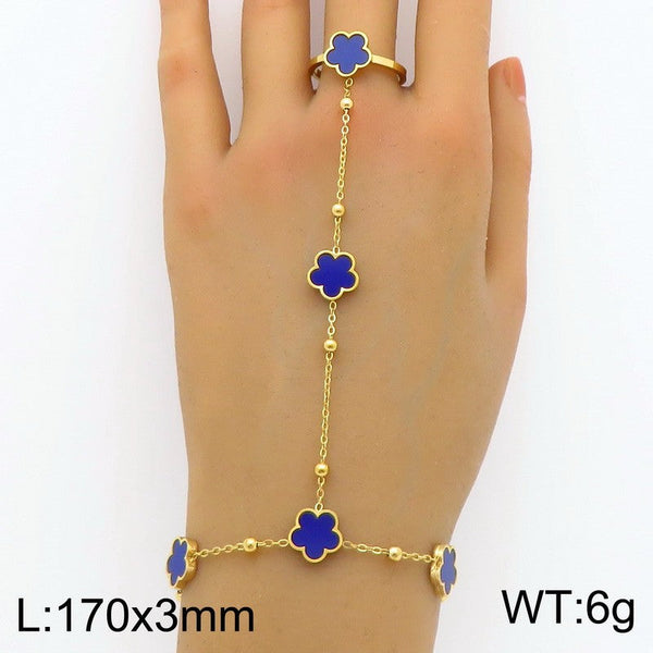 Kalen Lucky Clover Ring Bracelet for Women Wholesale