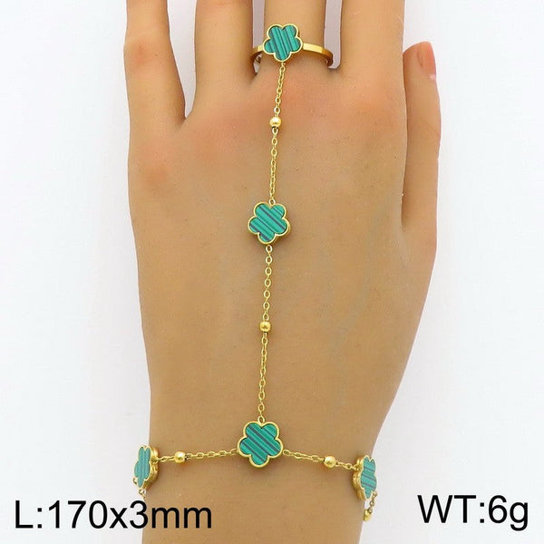 Kalen Lucky Clover Ring Bracelet for Women Wholesale