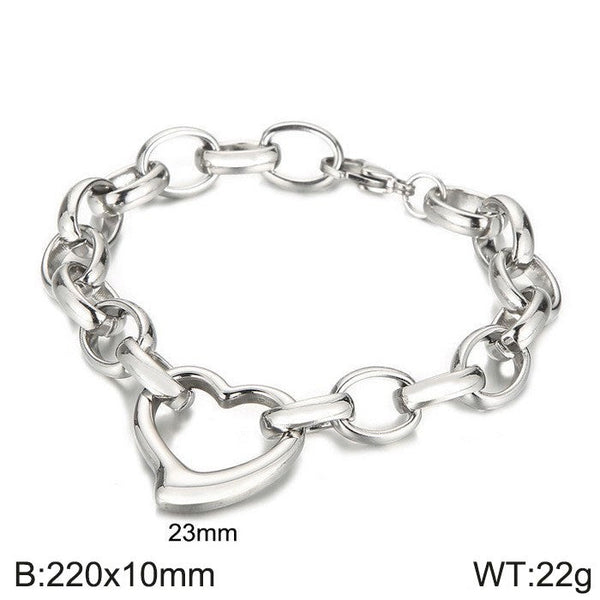 Kalen Chain Link Heart Charm Bracelet for Women