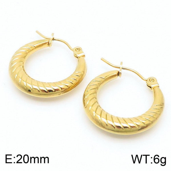 Kalen Stainless Steel Chunky Hoop Earrings for Women Wholesale