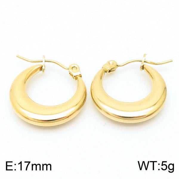 Kalen Stainless Steel Chunky Hoop Earrings for Women Wholesale