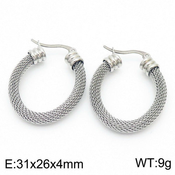 Kalen Stainless Steel Twist Hoop Earrings for Women Wholesale