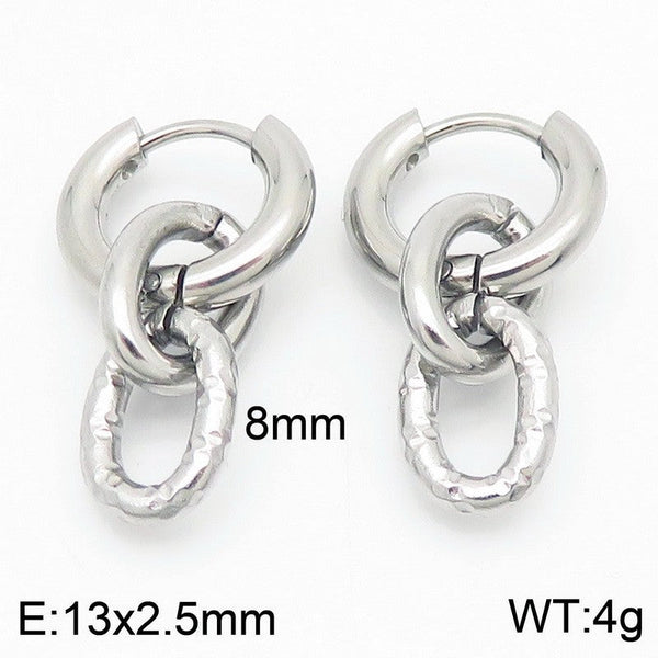 Kalen Hoop Chain Drop Earrings for Women Wholesale