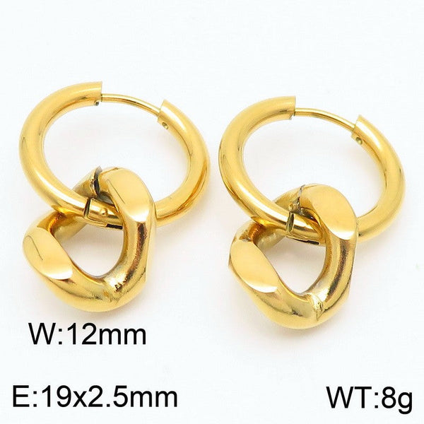 Kalen Hoop Chain Drop Earrings for Women Wholesale
