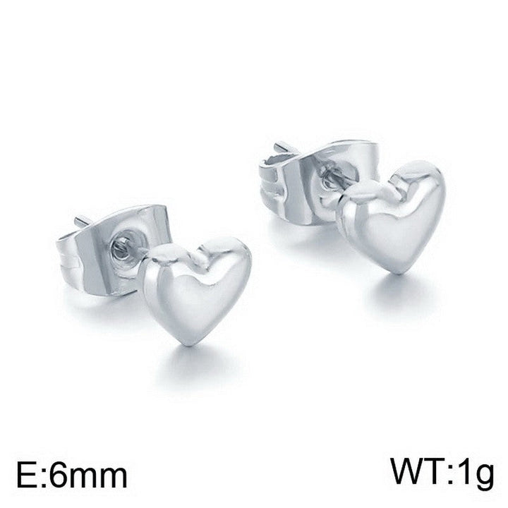 Kalen Stainless Steel Heart Stud Earrings Wholesale for Women
