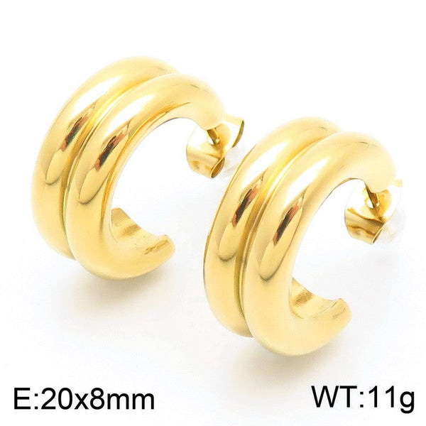 Kalen C-shaped Stud Earrings Wholesale for Women