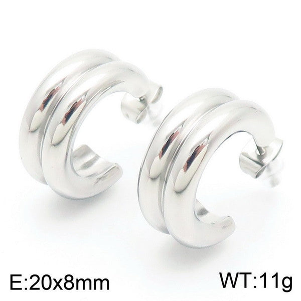 Kalen C-shaped Stud Earrings Wholesale for Women