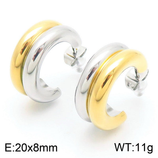 Kalen C-shaped Stud Earrings Wholesale for Women