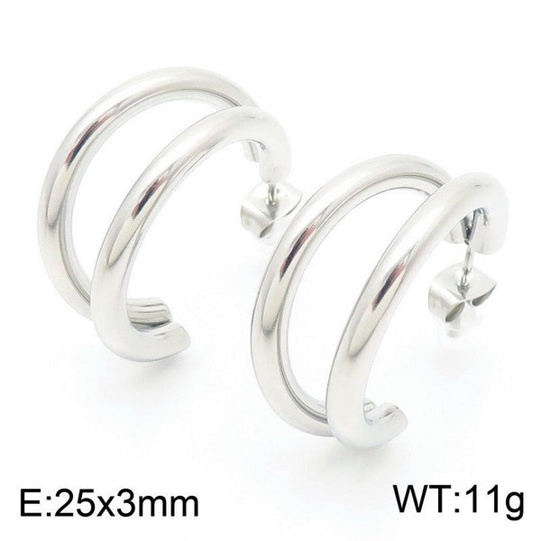 Kalen C-shaped Stud Earrings Wholesale for Women