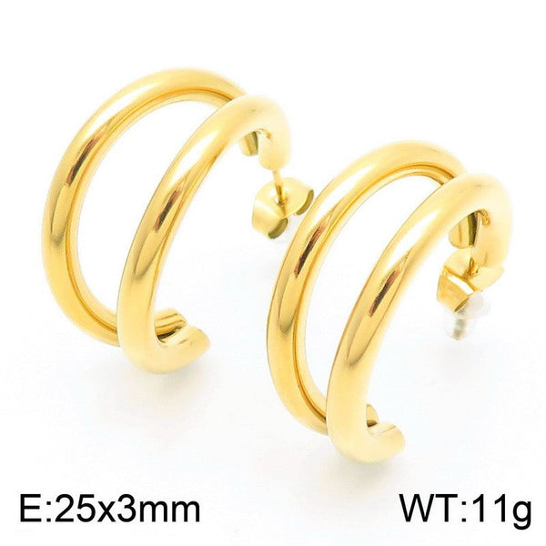 Kalen C-shaped Stud Earrings Wholesale for Women