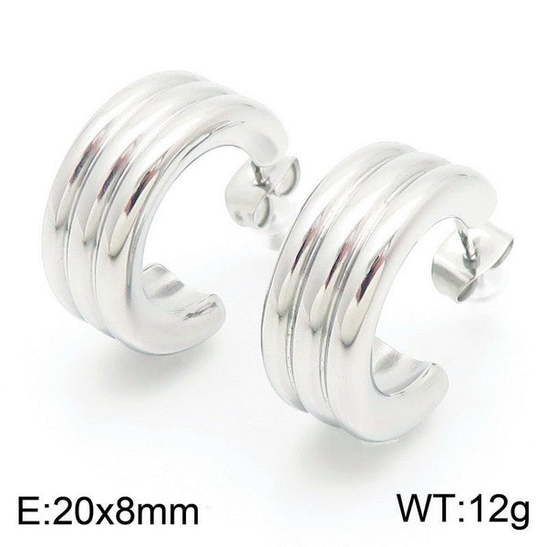 Kalen C-shaped Stud Earrings Wholesale for Women