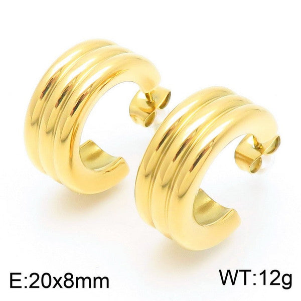 Kalen C-shaped Stud Earrings Wholesale for Women