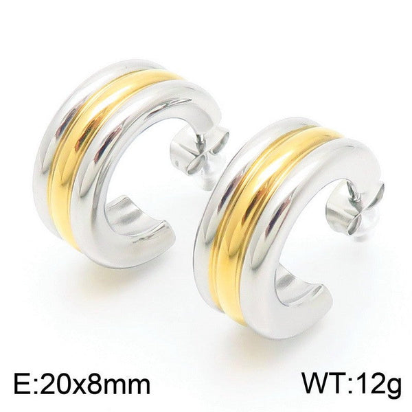 Kalen C-shaped Stud Earrings Wholesale for Women