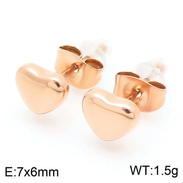 Kalen Chunky Heart Stud Earrings Wholesale for Women