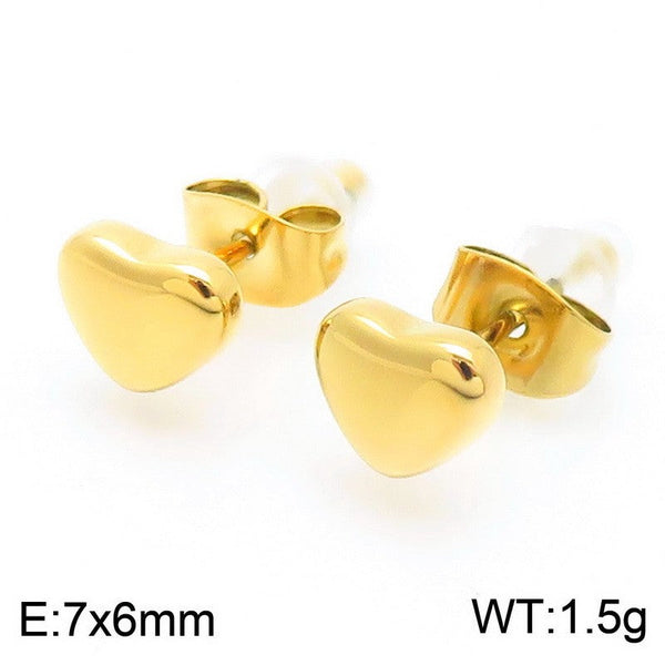 Kalen Chunky Heart Stud Earrings Wholesale for Women