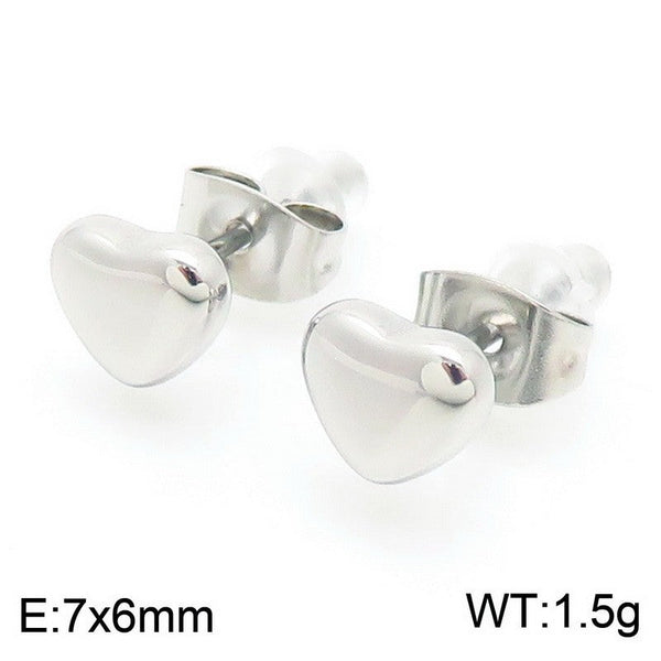 Kalen Chunky Heart Stud Earrings Wholesale for Women