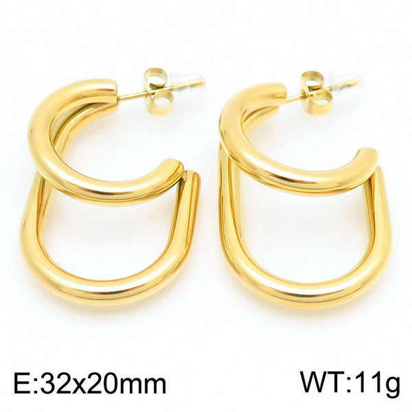 Kalen Stainless Steel Drop Stud Earrings for Women Wholesale