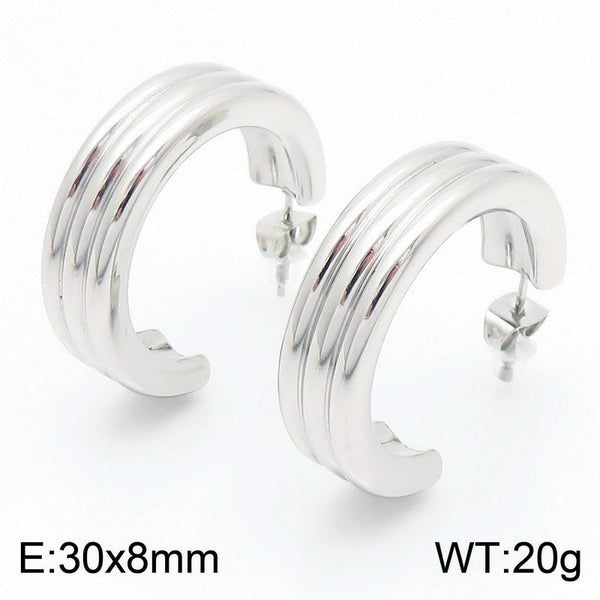 Kalen C-Shaped Stud Earrings for Women Wholesale