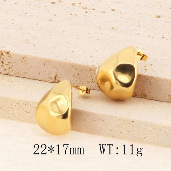 Kalen Teardrop Post Chunky Stud Earrings for Women Wholesale