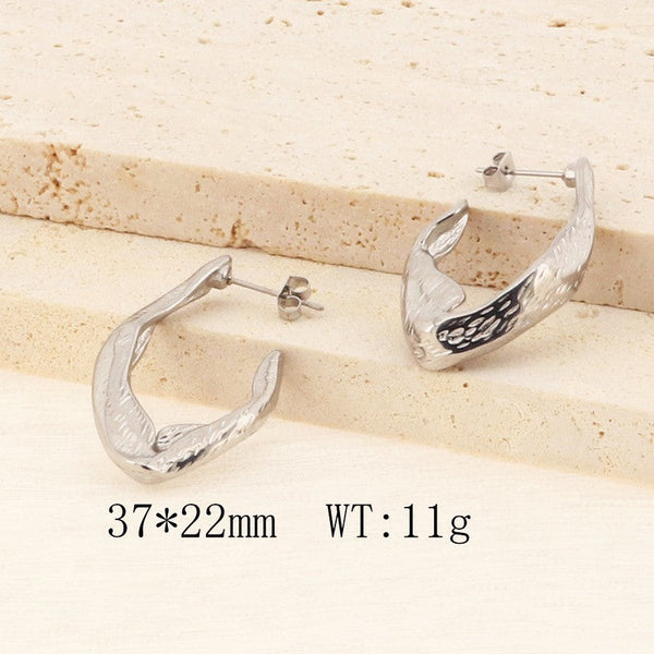 Kalen Post Oval Hoop Earrings for Women Wholesale