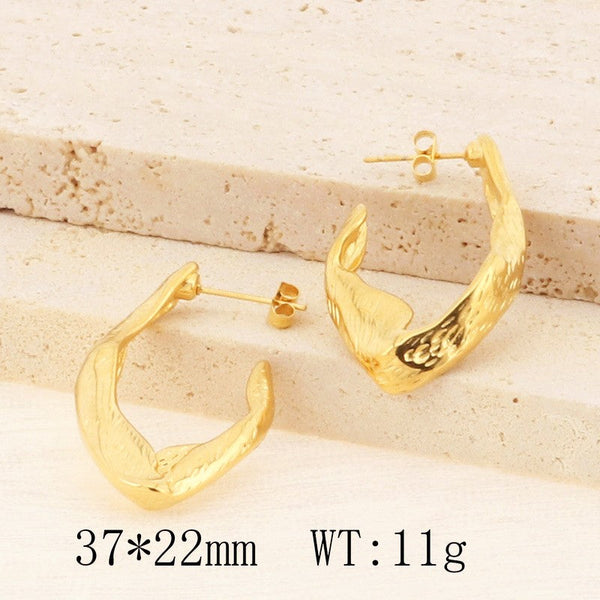 Kalen Post Oval Hoop Earrings for Women Wholesale