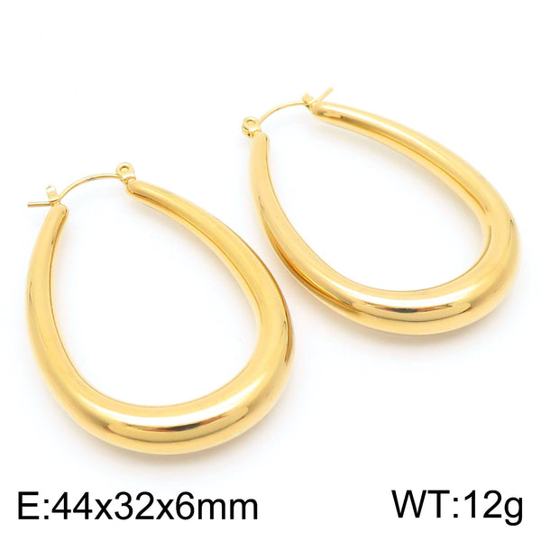 Kalen Tube Oval Hoop Earrings for Women Wholesale