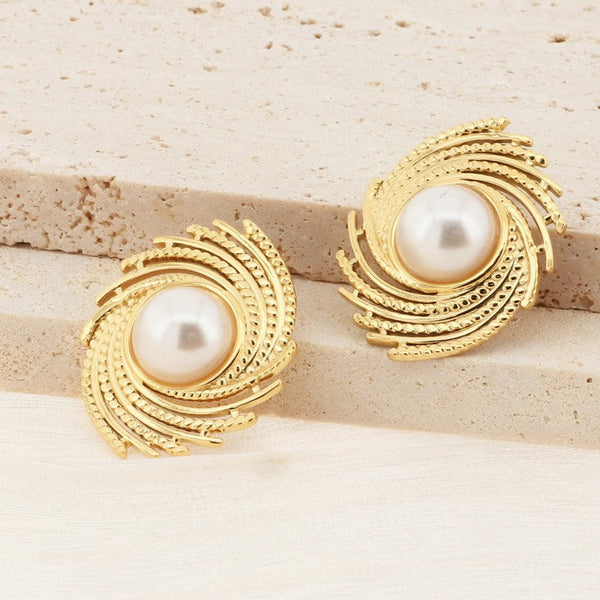 Kalen Pearl Stud Earrings for Women Wholesale