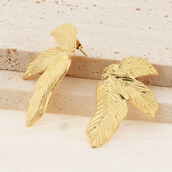 Kalen Leaf Stud Earrings for Women Wholesale