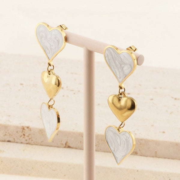 Kalen Heart Drop Earrings for Women Wholesale