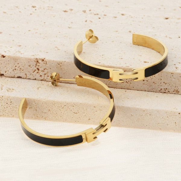 Kalen CC C-shapped J Hoop Earrings for Women Wholesale