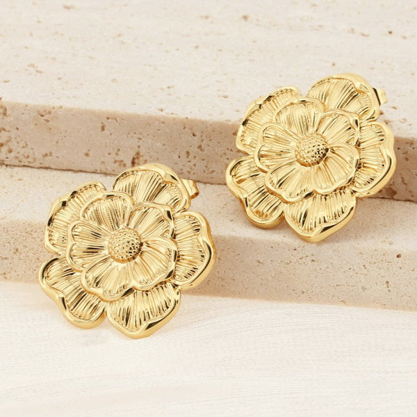 Kalen Flower Stud Earrings for Women Wholesale