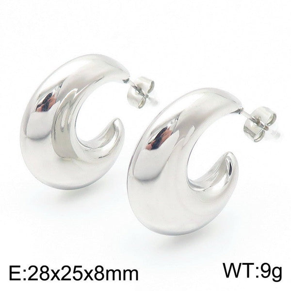 Kalen C-shaped J Hoop Earrings for Women Wholesale