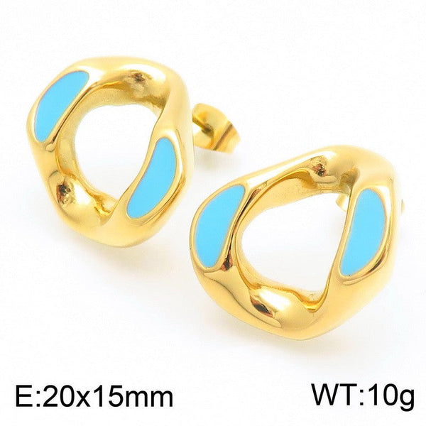 Kalen Enamel Stud Earrings for Women Wholesale