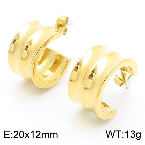 Kalen C-shaped J Hoop Earrings Wholesale